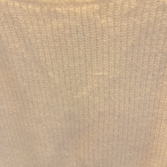 Cropped mohair-like sweater - off white, size small - Picture 2 of 5